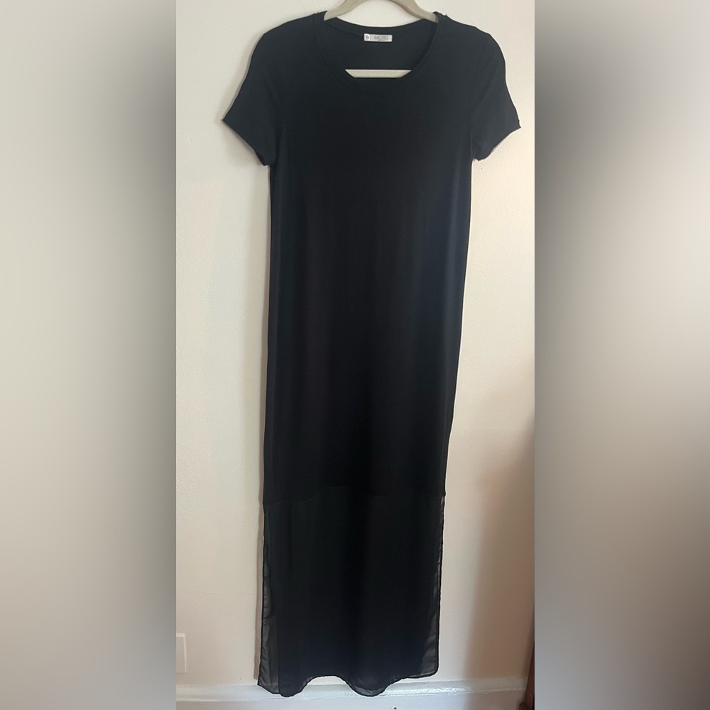 Rachel Roy Black T-Shirt Maxi Dress